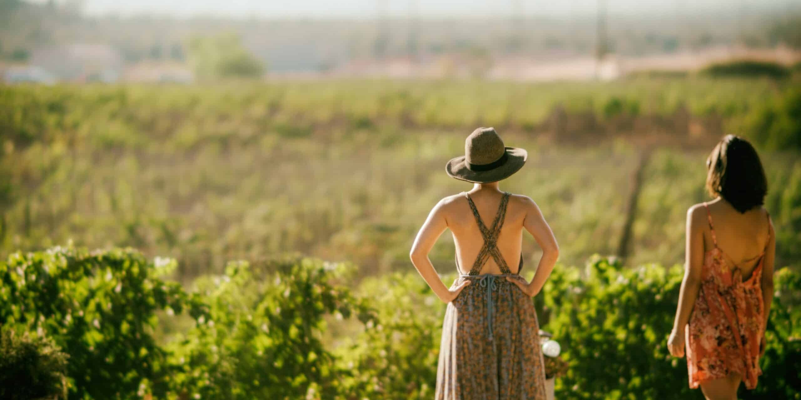 two women at vineyard